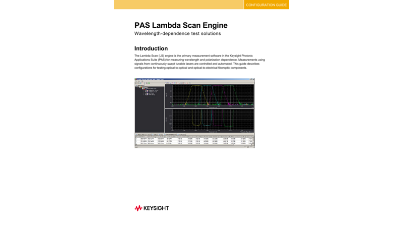 PAS Lambda Scan Engine: Wavelength-dependence Test Solution